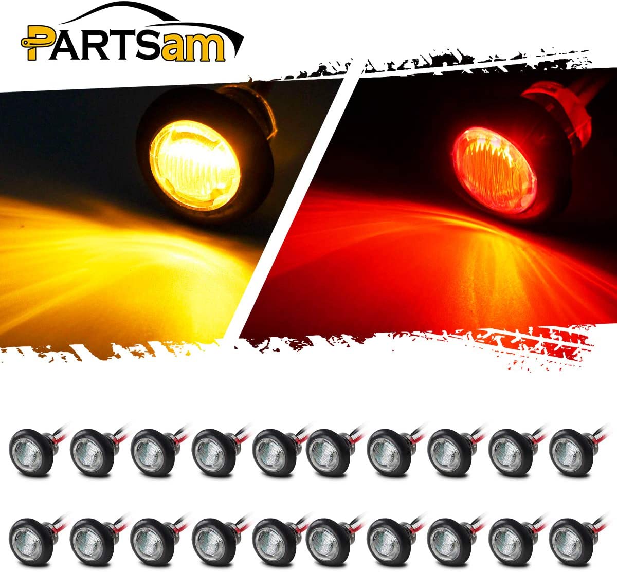 Quadratisches wasserdichtes LED-Arbeitslicht, Hot-Sale-LED-Seitenlicht, 12-V-LED-Seitenmarkierungslicht, LED-Seitenmarkierungslicht f&uuml;r LKW, 3/4-Zoll-LED-Seitenmarkierungslicht