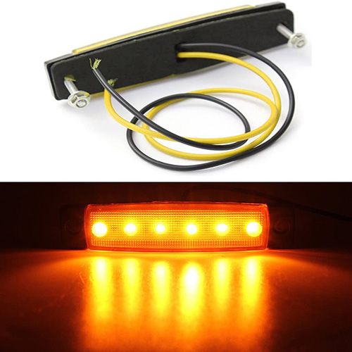 Gelbe rechteckige Mariner LED-Seitenmarkierungsleuchte Fahrzeugbeleuchtung