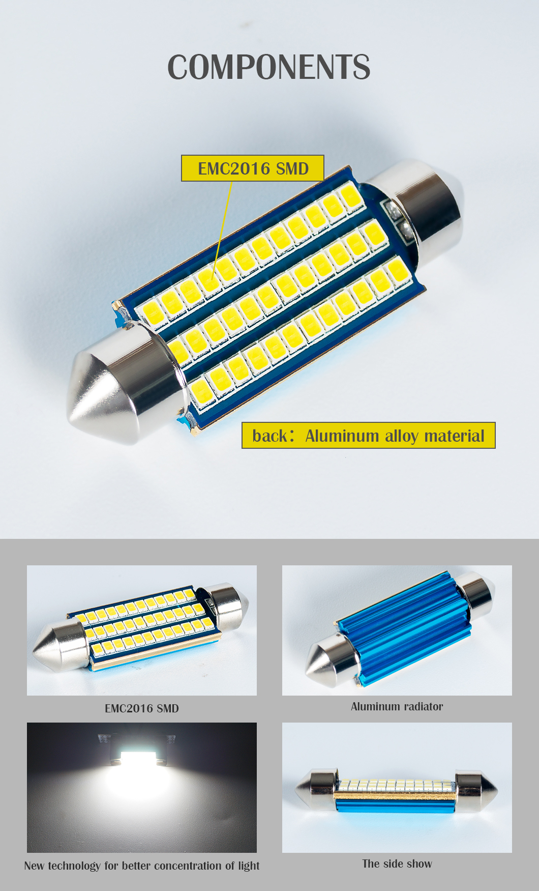 Helle LED-Auto-Innenlampe, Soffitten-LED-Autolampe, LED-Auto-Innenlampe f&uuml;r LKW, LED-Autolampe f&uuml;r LKW, Soffitten-LED-Auto-Innenlampe