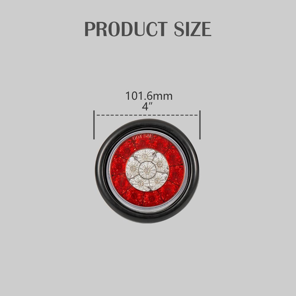 4 -Zoll -runde 3 Funktion LED -Rücklichter wasserdicht