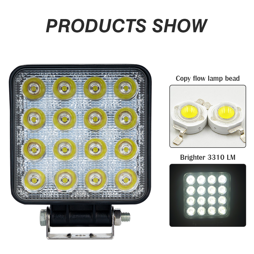Gro&szlig;handel 48W Square LED Work Light Bar 