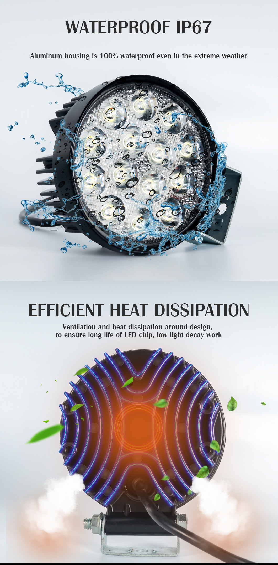 Heavy Duty 48W*2 LED -Arbeitslicht f&uuml;r Lastwagen