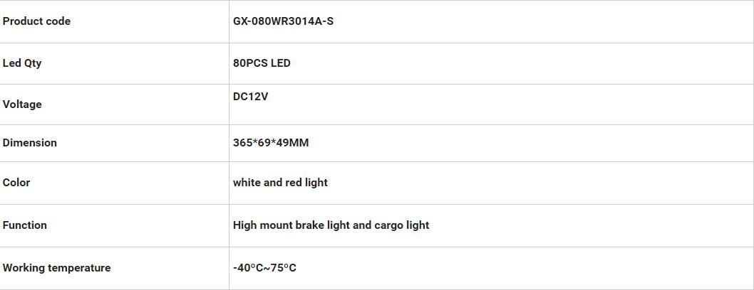 GM LED-Bremslichter GX-080WR3014A-S