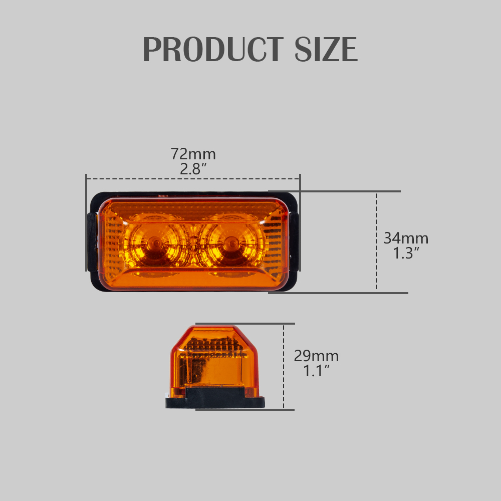 Bernstein Mini -LED -Seitenmarker Licht für Fahrzeug