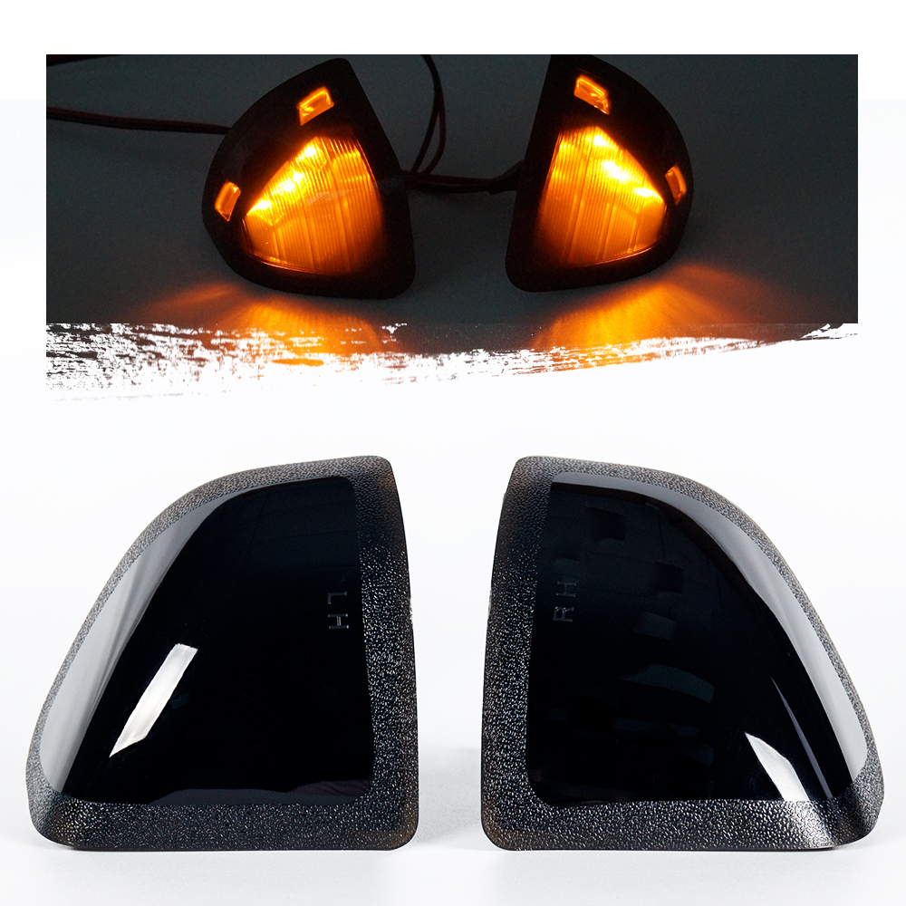 Dodge Ram Black Cover Lens LED Außenrückspiegel Autolichter