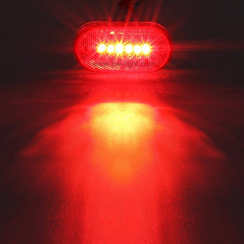 Rote ovale LED-Seitenmarkierungsleuchte für Anhänger