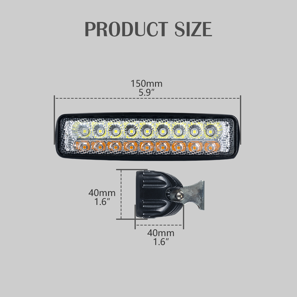 54W 6 Zoll LED Flood Drive Light Bar