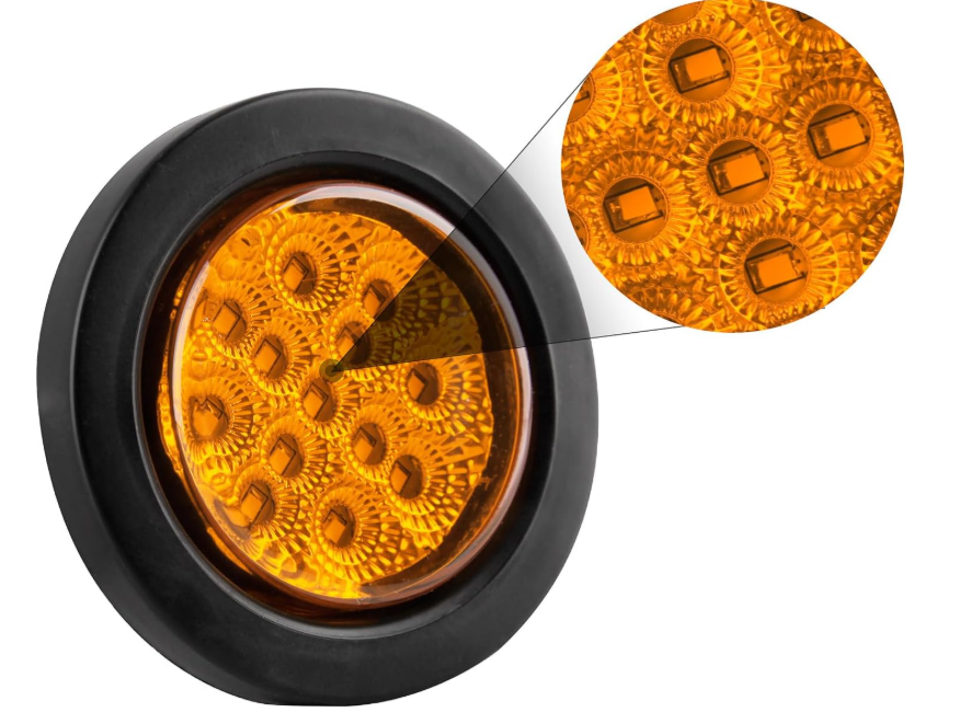 2,5" runde LED-Seitenmarkierungsleuchten, runde Anhänger-LKW-Leuchten