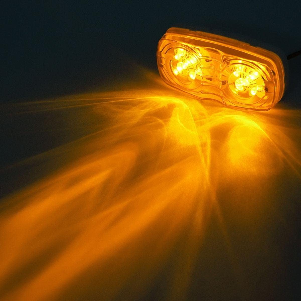 LED-Markierungsleuchte, Doppelte Bullseye-LED-Markierungsleuchte, Bernsteinfarbene LED-Markierungsleuchten, Bernsteinfarbene LED-Markierungsleuchten f&uuml;r Anh&auml;nger, Doppelte Bullseye-LED-Markierungsleuchte f&uuml;r Anh&auml;nger