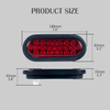 6 Zoll ovales rotes LED-Rücklicht