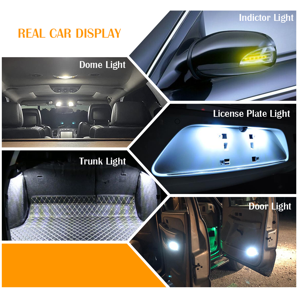 Kuppellizenzlampenlampenwagen Innenarmer LED -Auto Licht 