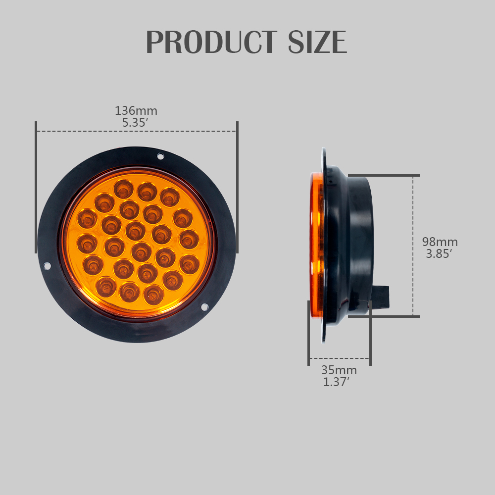 5" Zoll runde LED-Anhänger-Rücklichter