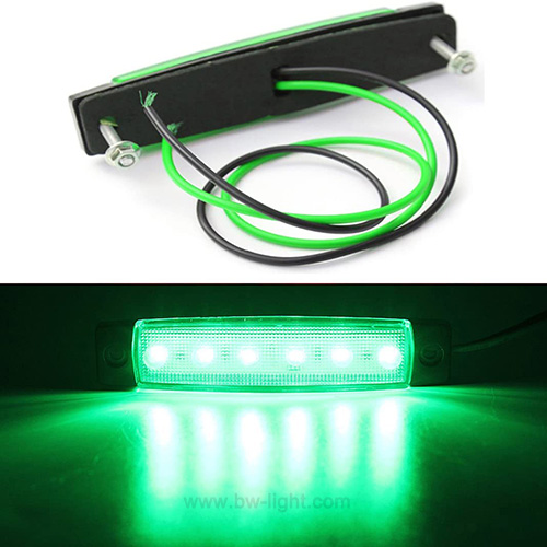 Grüne Indikator -LED -Marker -Marine -Bootlicht