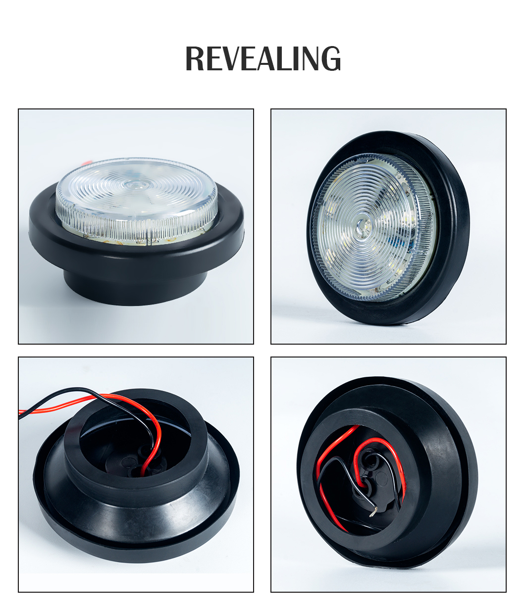 Wasserdichte LED -Freigabe Seitenmarkierungslichter, Runde LED -Freigabe Seitenmarkerlichter, Anh&auml;nger -LED -Freigabe Seitenmarker -Leuchten, wasserdicht