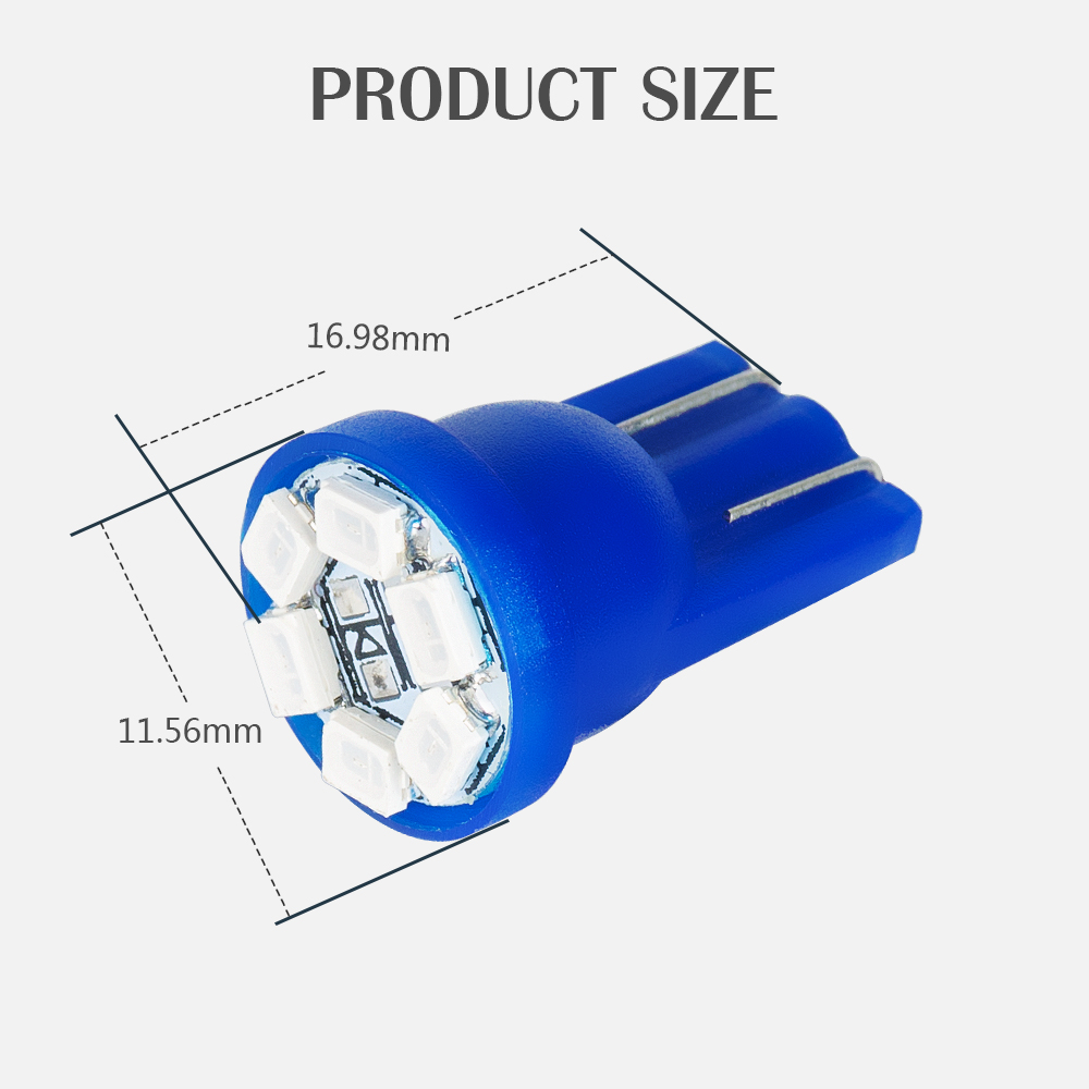 T10 Blude Signal Lampenlampe LED -LED -Leuchtstoffleuchten
