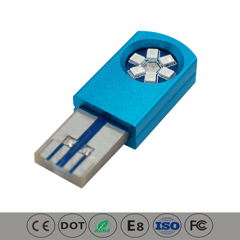 Blaue USB-LED-Keil-Kennzeichenlampe für Auto
