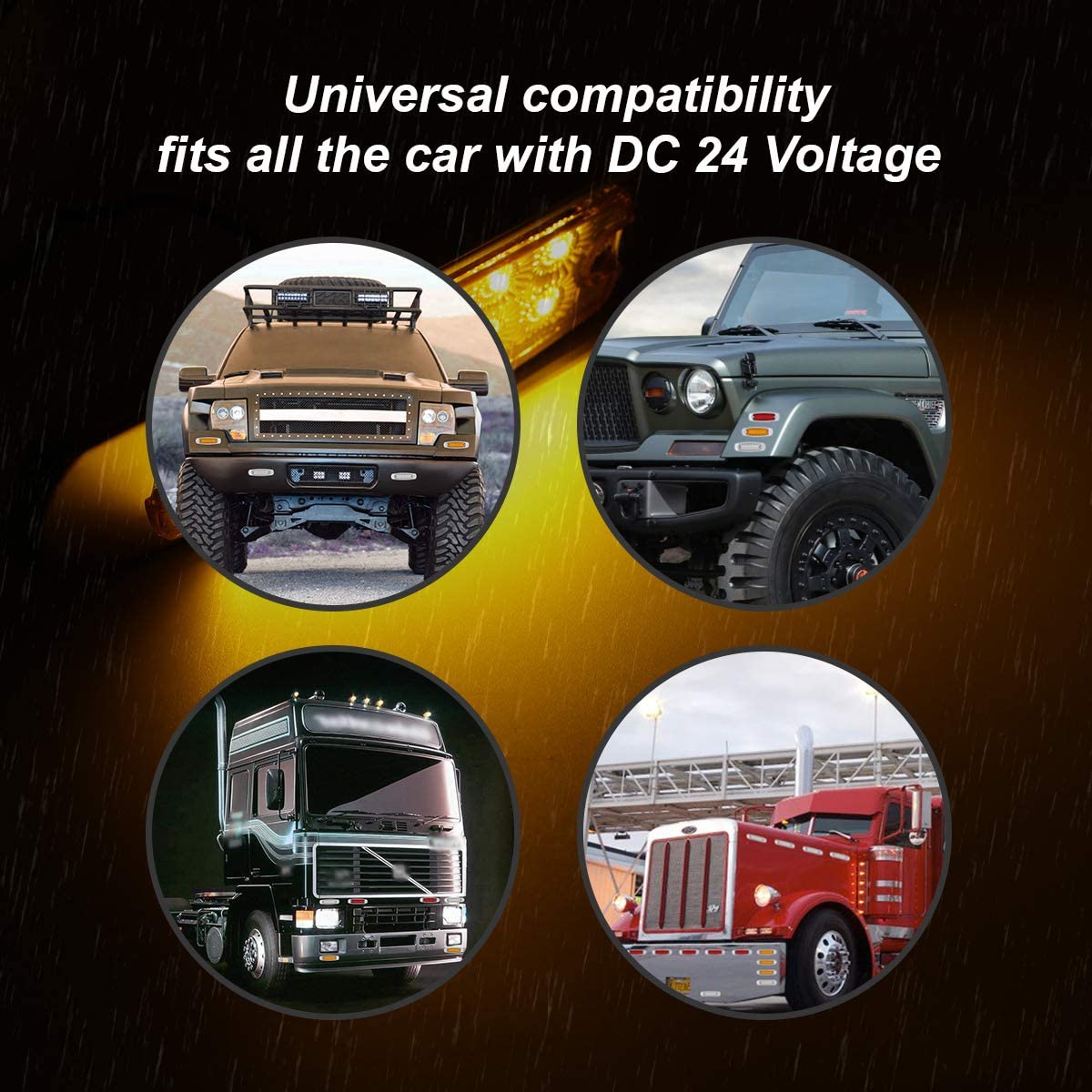 LED-Seitenmarkierungsleuchte f&uuml;r LKW, 12V LED-Seitenmarkierungsleuchte, bernsteinfarbene DC12V-LED-Seitenmarkierungsleuchte, bernsteinfarbene 3/4-Zoll-LED-Seitenmarkierungsleuchte, DC12V 3/4-Zoll-LED-Seitenmarkierungsleuchte