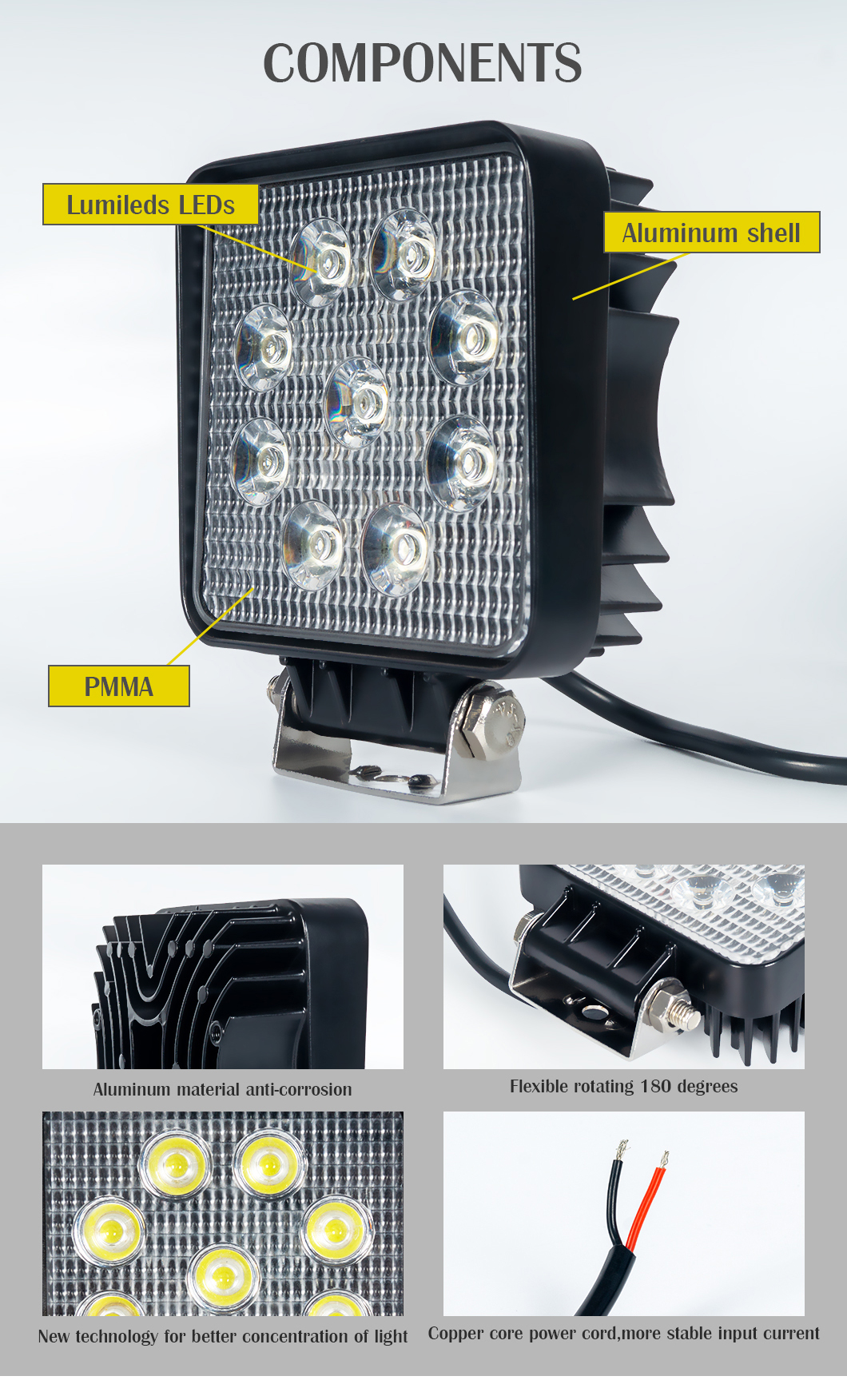 Automobil 48W*2 LED Square Arbeitslicht f&uuml;r Lastwagen 