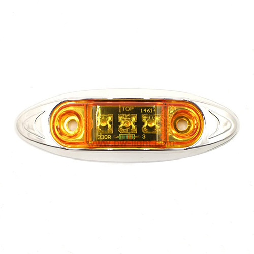 Gelbe ovale LED-Seitenmarkierungsleuchten mit klarer Linse